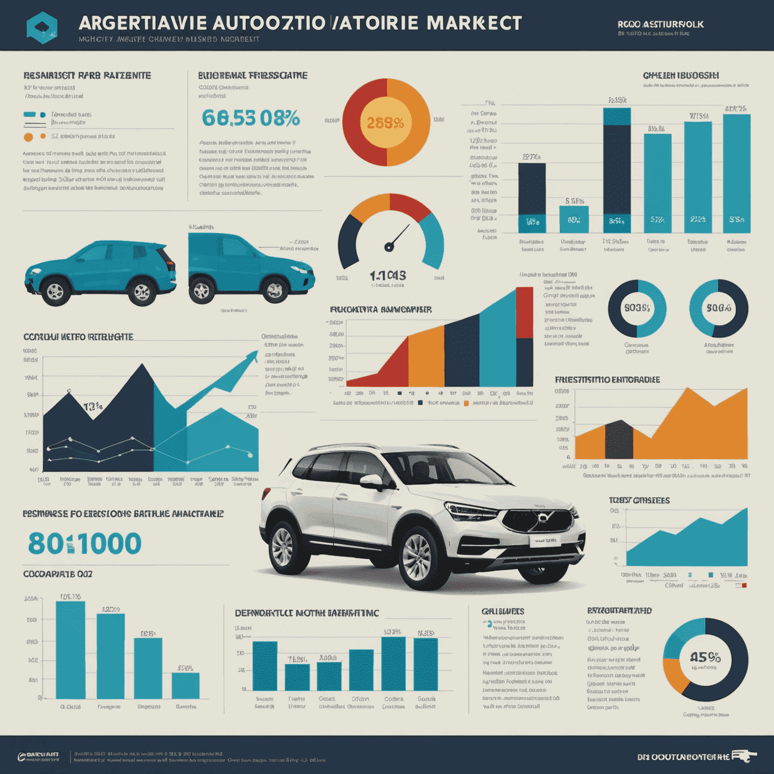 Imagen de un gráfico o infografía que muestra las tendencias y perspectivas del mercado automotriz argentino.